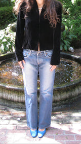 Ann Taylor Black Velvet Bolero