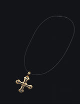 AGATHA PARIS Gold and Black Cross Choker Necklace