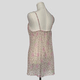 Leopard print embroidered slip