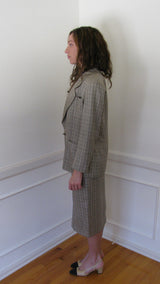 Calvin Klein Collection Beige Skirt Suit