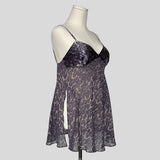Leopard print babydoll slip