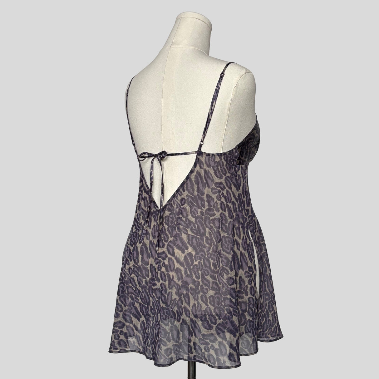 Leopard print babydoll slip