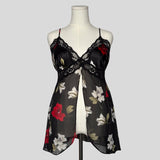 Tropical floral split front babydoll