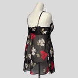 Tropical floral split front babydoll
