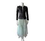 Seafoam Green Tulle Asymmetric Midi Skirt