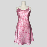 Floral lace up slip dress in pink