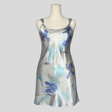 Silky floral slip dress
