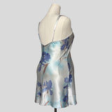 Silky floral slip dress