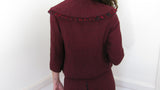 1960's Maroon and Black Knit Set