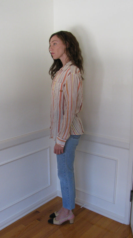 2000's D&G Mens Striped Button Down