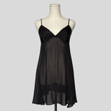 Sheer scalloped babydoll slip