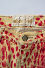SS 2000 Archival Roberto Cavalli Pink Leopard Print Pants