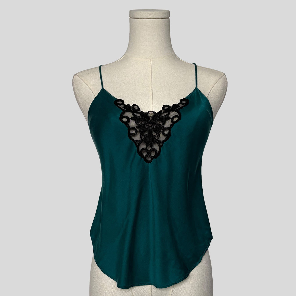Silk appliqué cami
