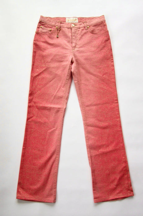 2000s Roberto Cavalli Pink Gradient Glitter Pants