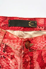 2000s Roberto Cavalli ‘Just Cavalli’ Python Print Glitter Pants