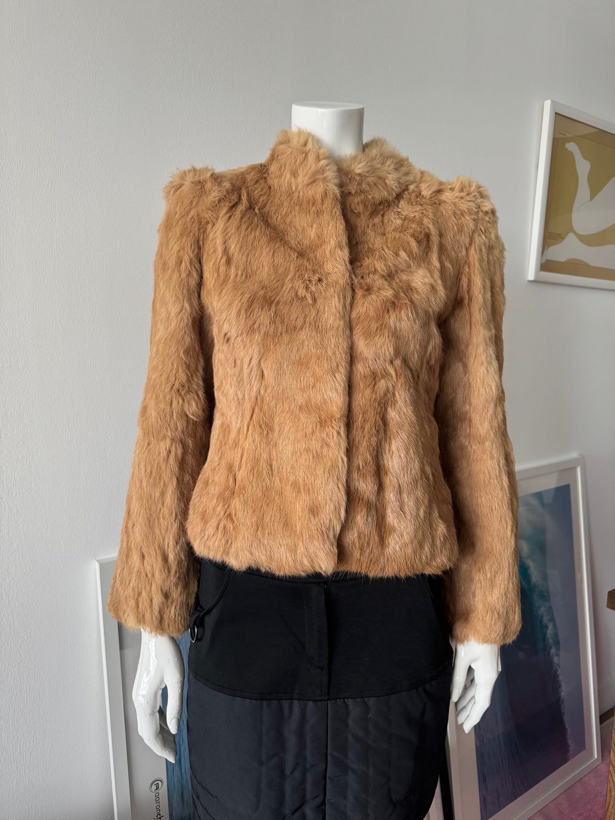 Light Brown Rabbit Fur Jacket