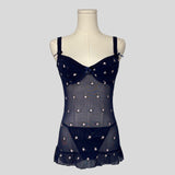 Embroidered negligee with matching panties