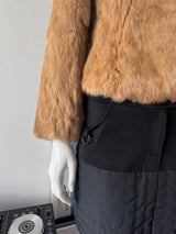 Light Brown Rabbit Fur Jacket