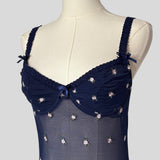 Embroidered negligee with matching panties