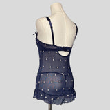 Embroidered negligee with matching panties