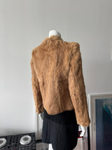 Light Brown Rabbit Fur Jacket