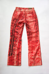 2000s Roberto Cavalli ‘Just Cavalli’ Python Print Glitter Pants