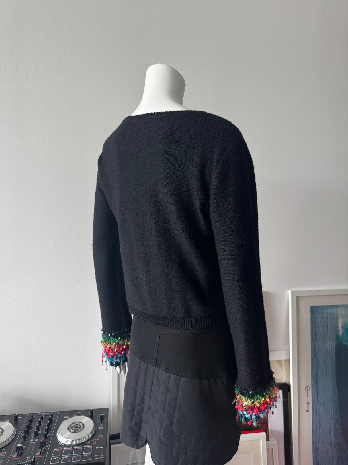 KENZO JEANS Black Sequin Sweater