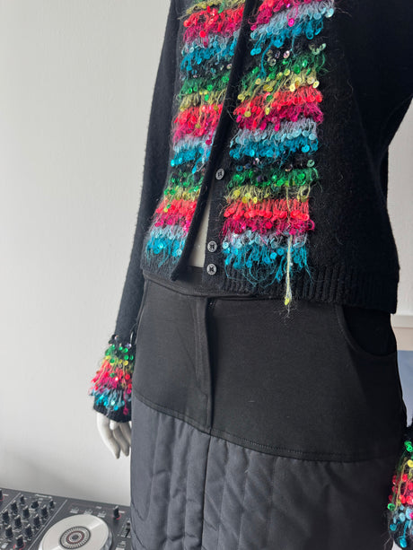 KENZO JEANS Black Sequin Sweater