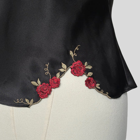 Flower embroidered cami