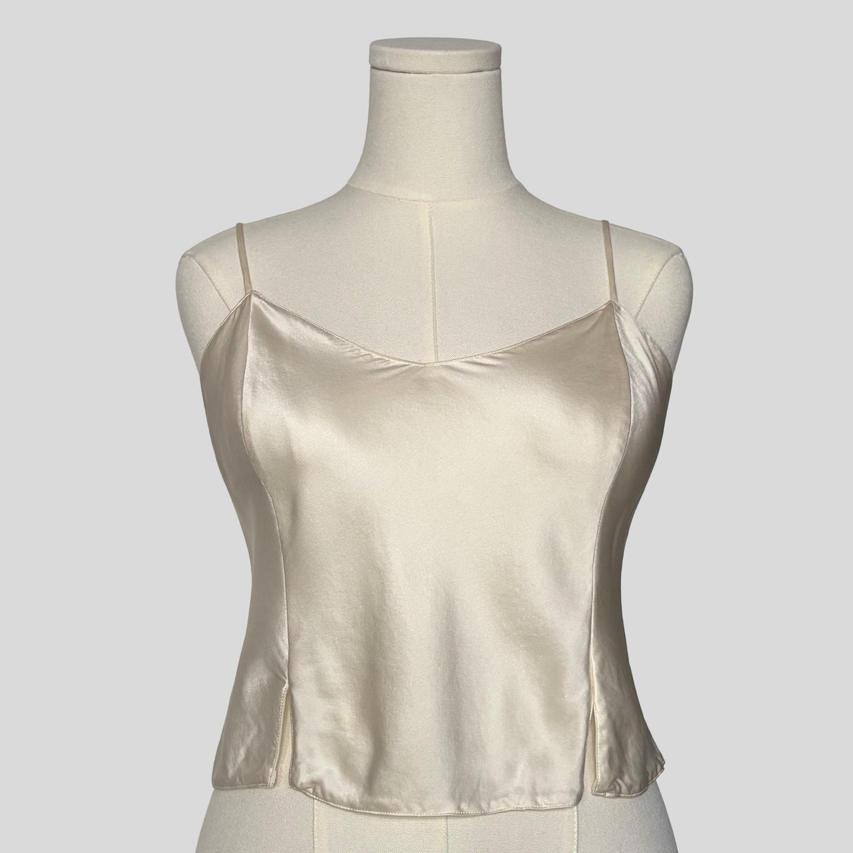 Simple silk cami in cream