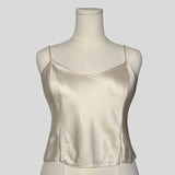 Simple silk cami in cream