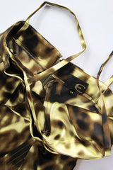 2000s Roberto Cavalli Animal Print Midi Dress