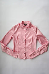 Roberto Cavalli ‘Just Cavalli’ Pink Satin Button Down Blouse