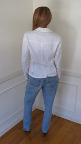 Armani Jeans White Blazer