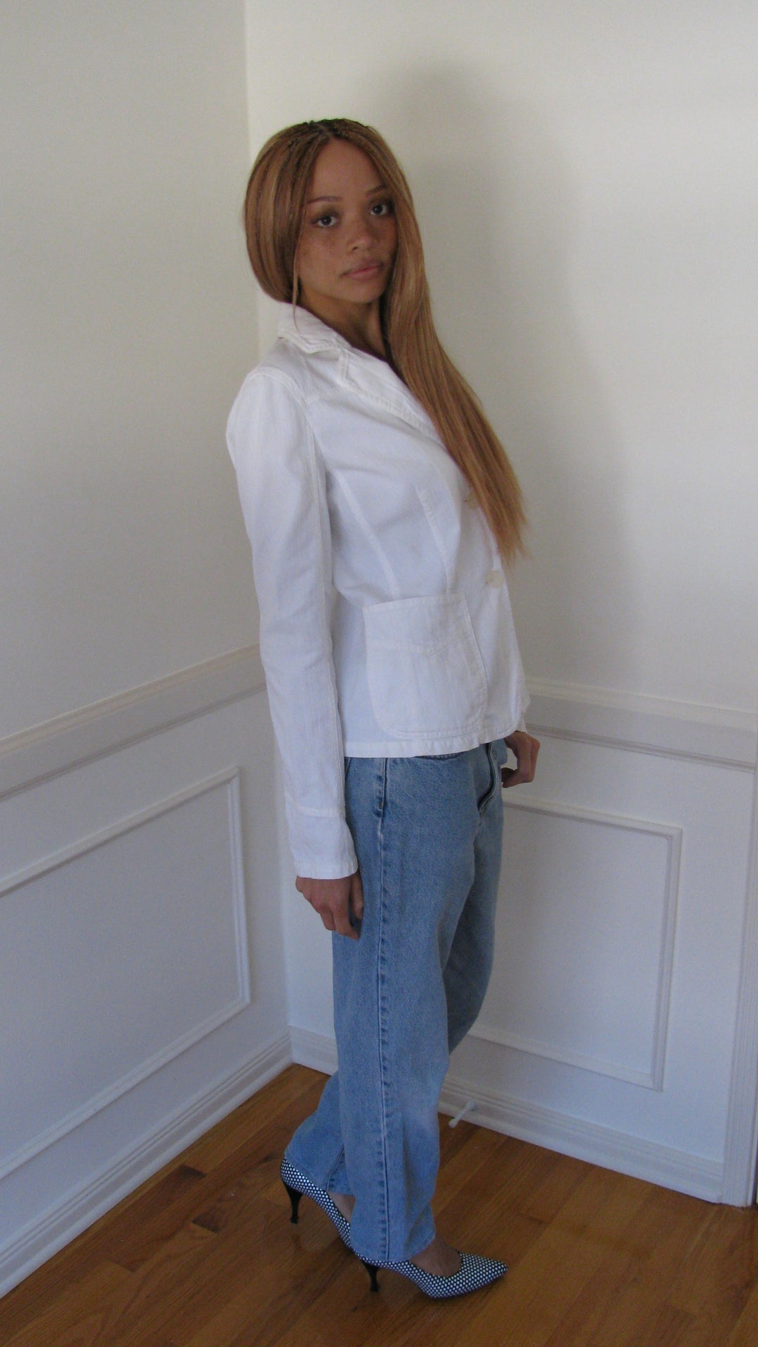 Armani Jeans White Blazer