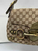 Gucci GG Canvas Tan Shoulder Bag