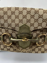 Gucci GG Canvas Tan Shoulder Bag