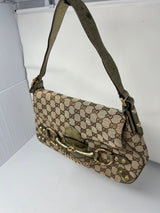 Gucci GG Canvas Tan Shoulder Bag