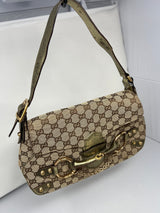 Gucci GG Canvas Tan Shoulder Bag
