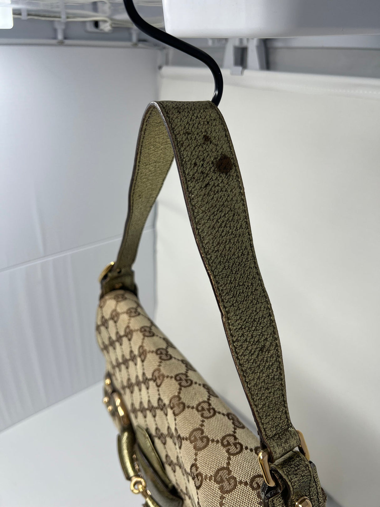 Gucci GG Canvas Tan Shoulder Bag