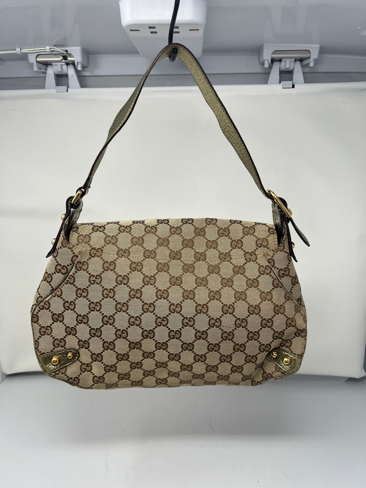 Gucci GG Canvas Tan Shoulder Bag