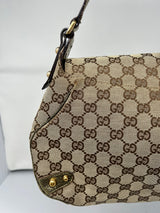 Gucci GG Canvas Tan Shoulder Bag