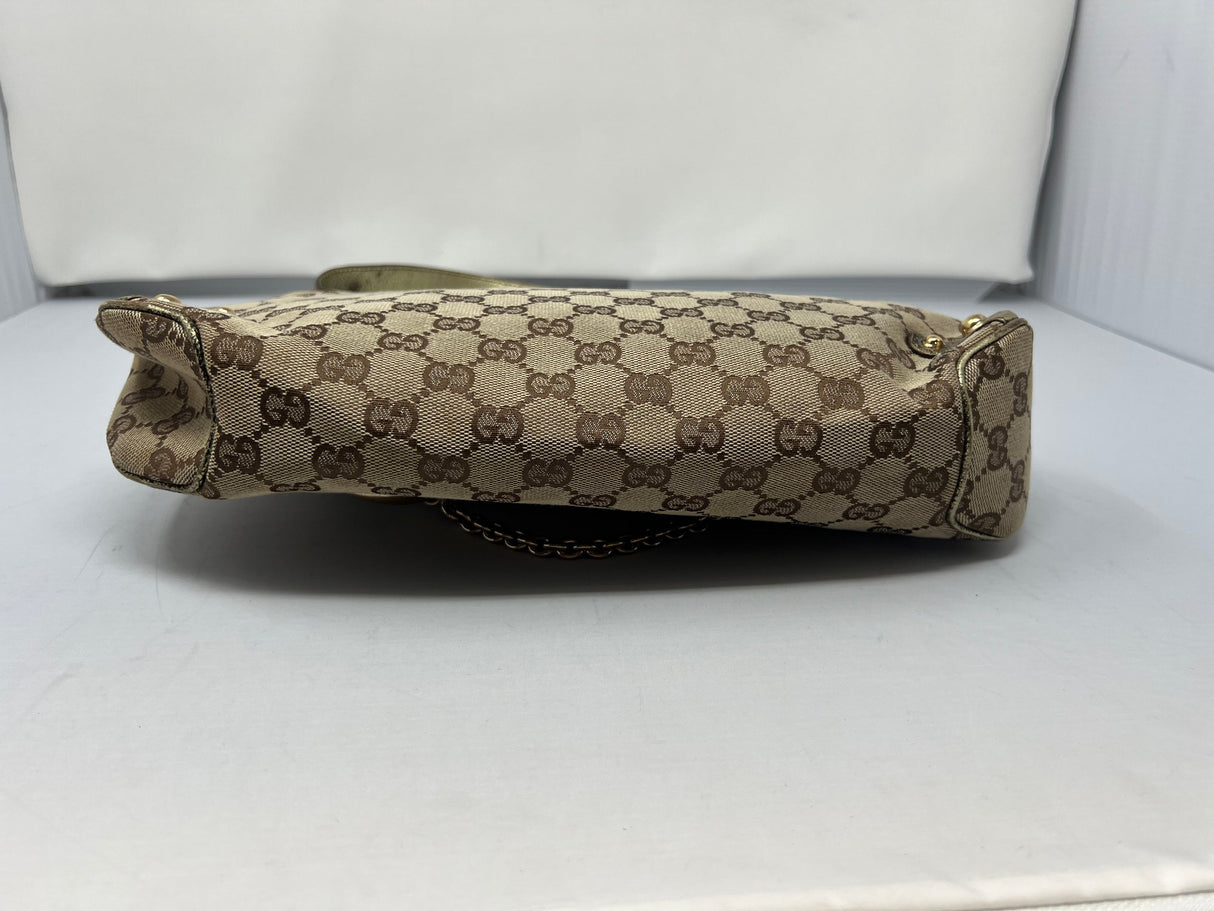 Gucci GG Canvas Tan Shoulder Bag