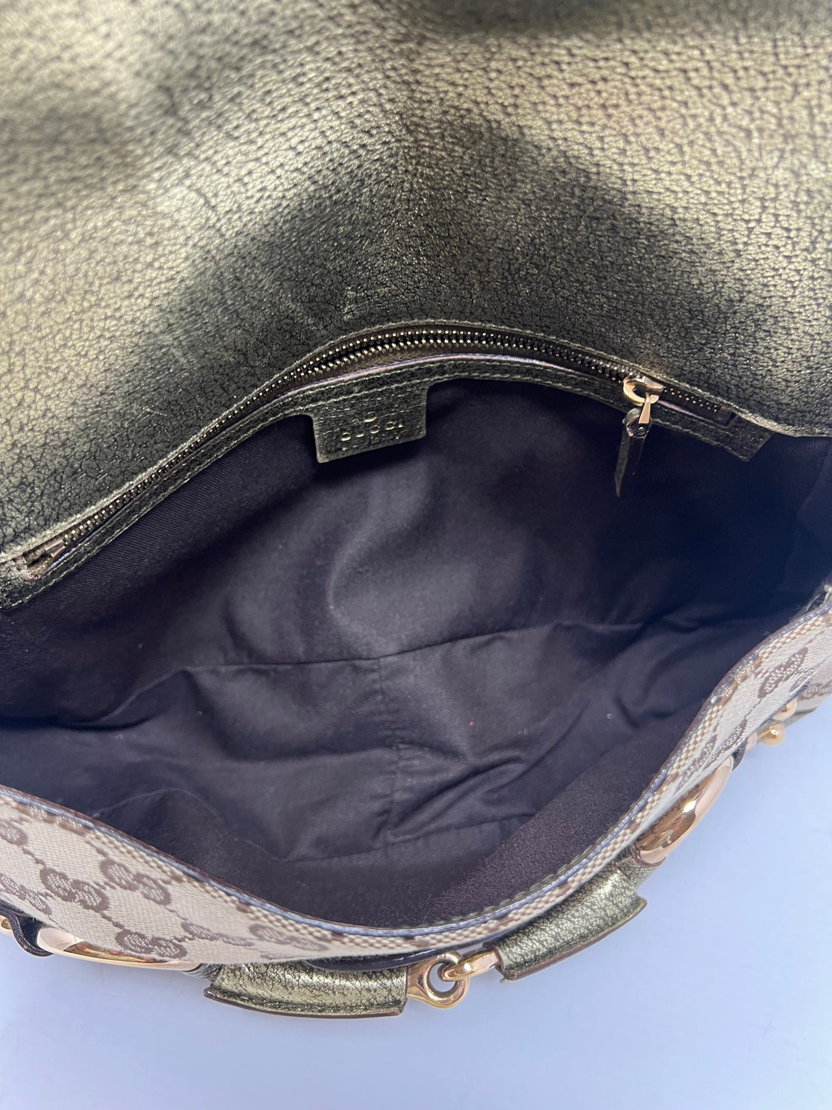 Gucci GG Canvas Tan Shoulder Bag