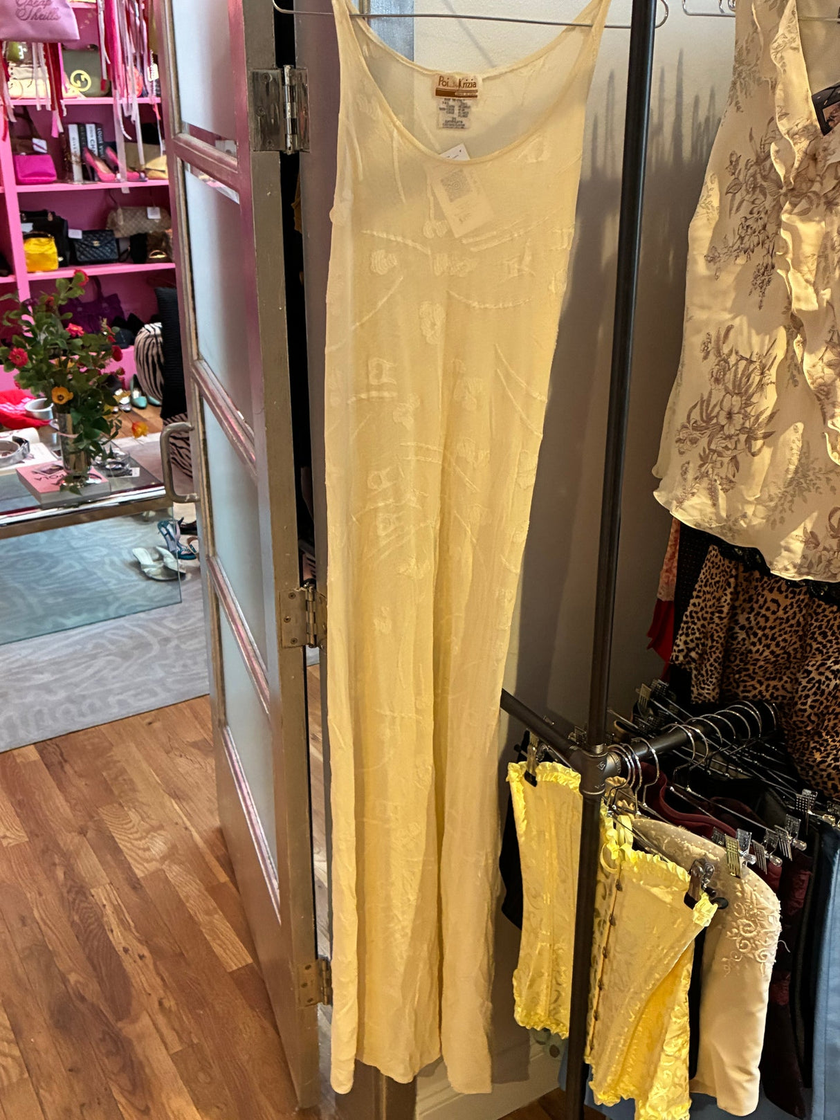 Cream sheer maxi dress