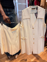 cream shorts