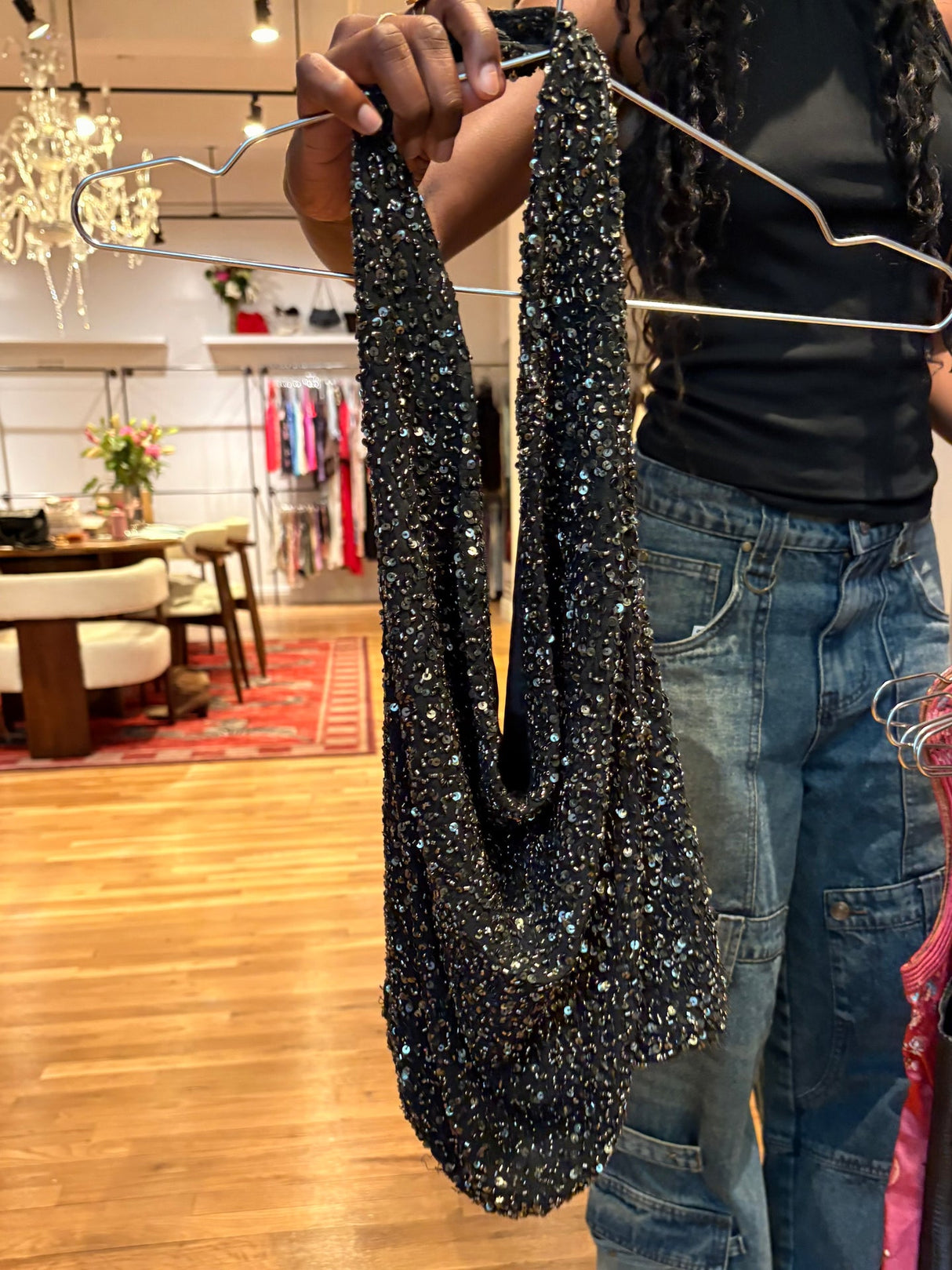 beaded y2k halter top