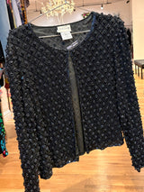 black beaded cardigan