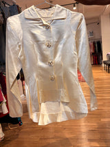 cream structured top