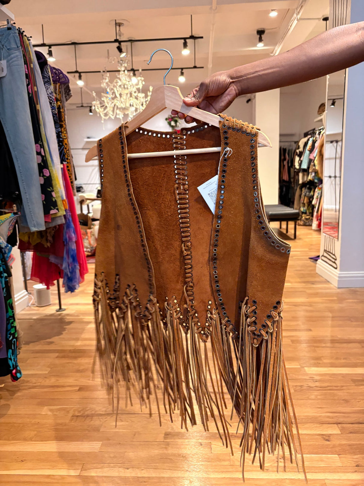 suede fringe vest